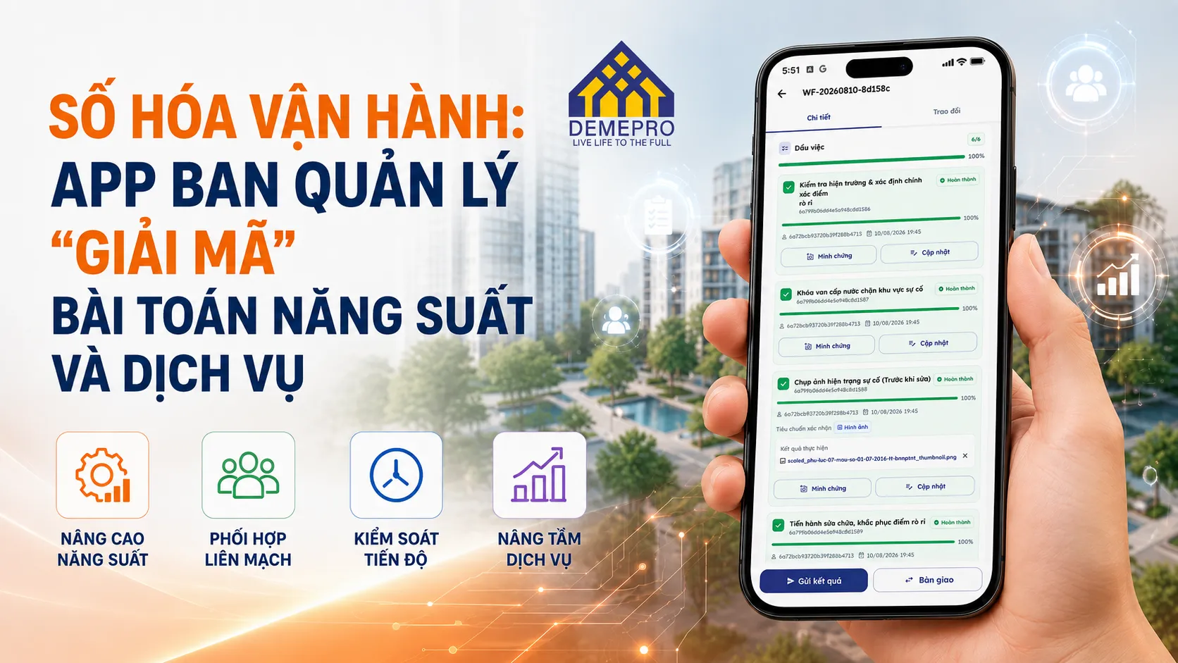 Số hóa vận hành: App Ban quản lý "giải mã" bài toán năng suất và dịch vụ